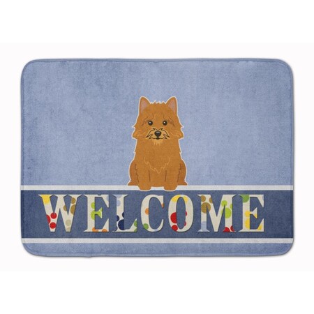 Carolines Treasures Norwich Terrier Welcome Machine Washable Memory Foam Mat BB5601RUG